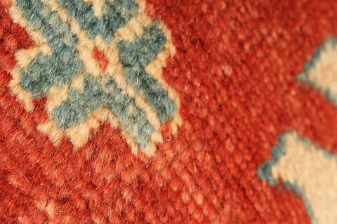 Kazak Orange Hand Knotted 39 X 59  Area Rug 250-28624 Image 10