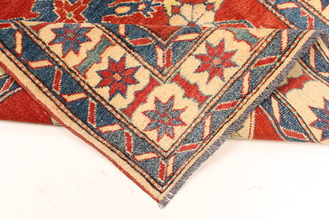 Kazak Orange Hand Knotted 39 X 59  Area Rug 250-28624 Image 6