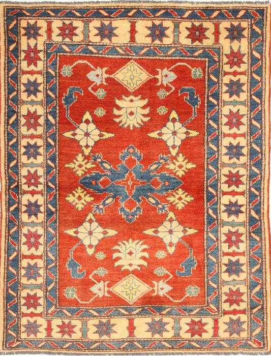 Kazak Orange Hand Knotted 39 X 59  Area Rug 250-28624 Image 0