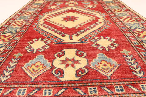 Kazak Red Hand Knotted 35 X 54  Area Rug 250-28631 Image 4