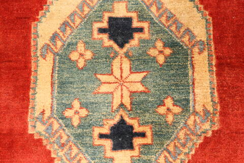 Kazak Orange Hand Knotted 310 X 56  Area Rug 250-28647 Image 2