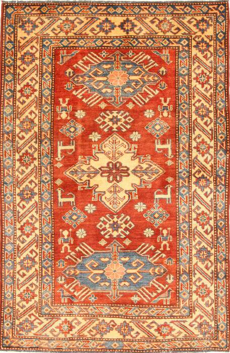 Kazak Orange Hand Knotted 39 X 57  Area Rug 250-28662 Image 0