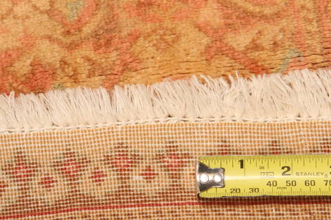 Sarouk Yellow Hand Knotted 70 X 105  Area Rug 100-28689 Image 4