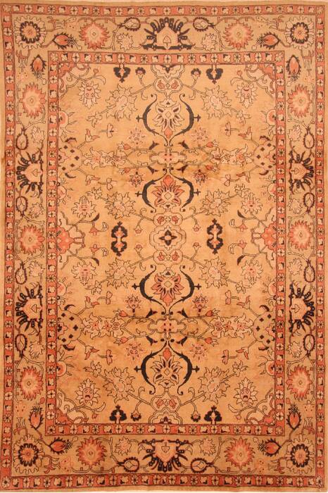 Mahal Beige Hand Knotted 80 X 1110  Area Rug 100-28718 Image 0