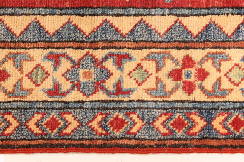 Kazak Red Runner Hand Knotted 29 X 189  Area Rug 250-28719 Image 3