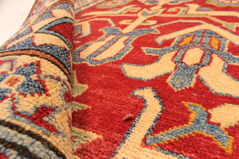 Kazak Red Runner Hand Knotted 29 X 189  Area Rug 250-28719 Image 7