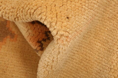 Oushak Beige Hand Knotted 85 X 103  Area Rug 100-28727 Image 1