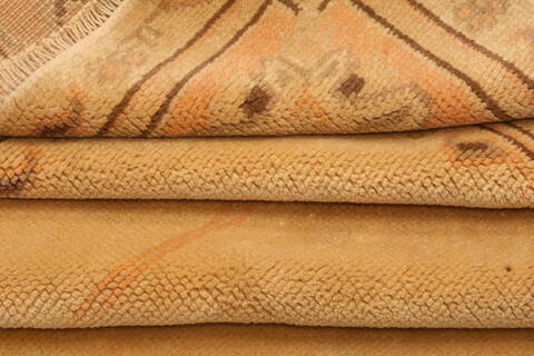 Oushak Beige Hand Knotted 85 X 103  Area Rug 100-28727 Image 4