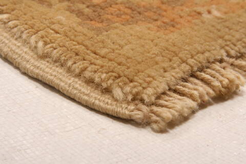 Oushak Beige Hand Knotted 85 X 103  Area Rug 100-28727 Image 6