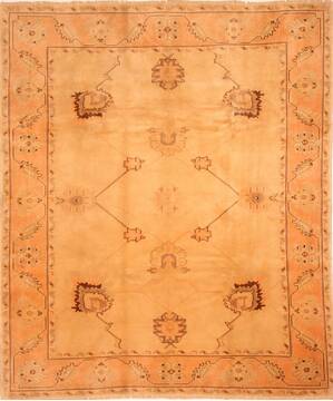 Oushak Beige Hand Knotted 8'5" X 10'3"  Area Rug 100-28727