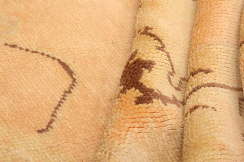 Oushak Orange Hand Knotted 811 X 119  Area Rug 100-28728 Image 3