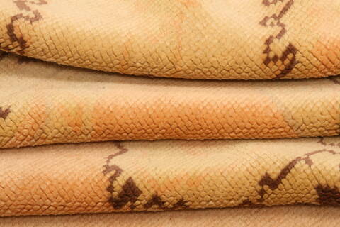 Oushak Orange Hand Knotted 811 X 119  Area Rug 100-28728 Image 4