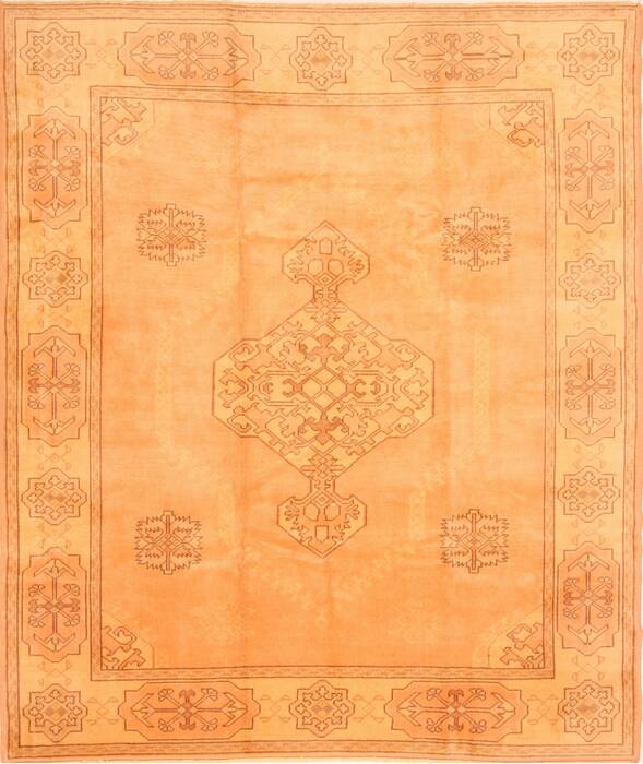 Oushak Yellow Hand Knotted 81 X 910  Area Rug 100-28730 Image 0