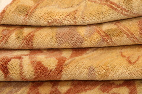 Oushak Beige Hand Knotted 78 X 95  Area Rug 100-28732 Image 4