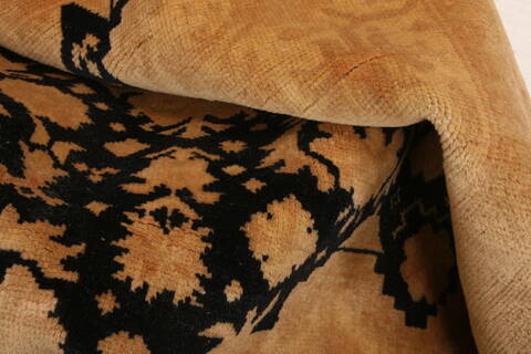Tabriz Orange Hand Knotted 711 X 106  Area Rug 100-28737 Image 1