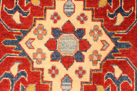 Kazak Red Runner Hand Knotted 28 X 184  Area Rug 250-28738 Image 2