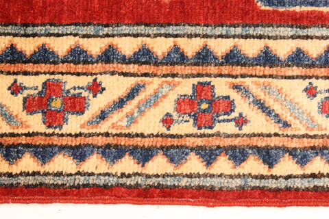 Kazak Red Runner Hand Knotted 28 X 184  Area Rug 250-28738 Image 4