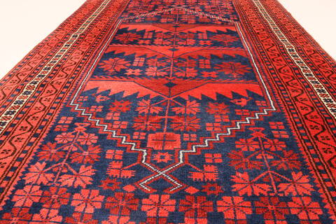 Turkman Blue Hand Knotted 37 X 60  Area Rug 250-28740 Image 5