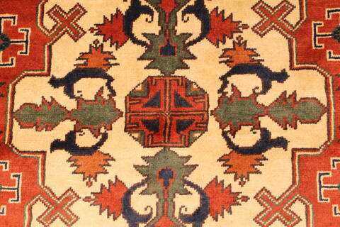 Turkman Yellow Hand Knotted 44 X 56  Area Rug 250-28743 Image 2