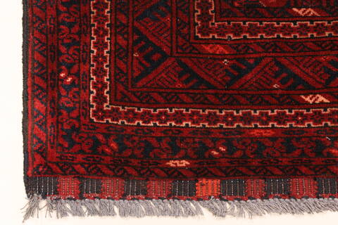 Turkman Blue Hand Knotted 37 X 63  Area Rug 250-28766 Image 1