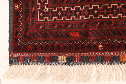 Kunduz Blue Hand Knotted 37 X 510  Area Rug 250-28775 Image 1