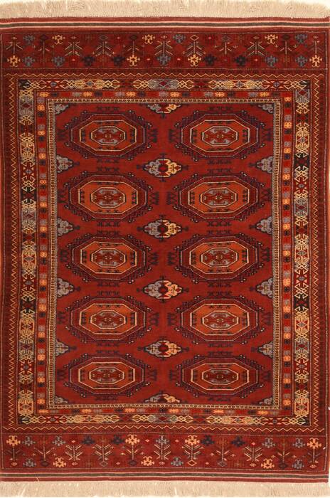 Turkman Brown Hand Knotted 40 X 57  Area Rug 250-28782 Image 0