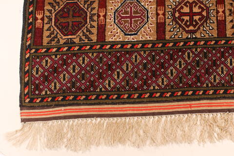 Turkman Green Hand Knotted 39 X 56  Area Rug 250-28785 Image 1