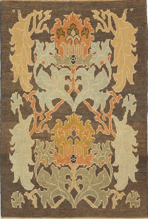 Oushak Brown Hand Knotted 50 X 72  Area Rug 500-28790 Image 0