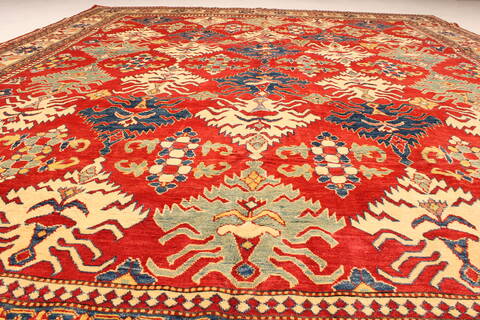 Kazak Red Hand Knotted 1110 X 146  Area Rug 250-28793 Image 4
