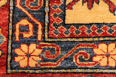Kazak Yellow Hand Knotted 119 X 159  Area Rug 250-28794 Image 11