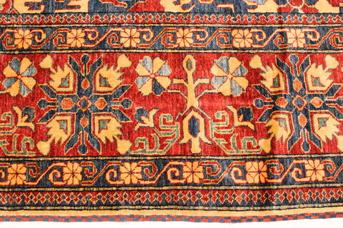 Kazak Yellow Hand Knotted 119 X 159  Area Rug 250-28794 Image 3