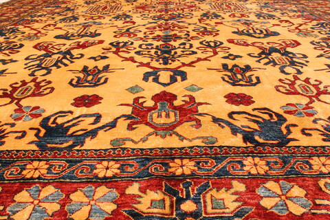 Kazak Yellow Hand Knotted 119 X 159  Area Rug 250-28794 Image 4