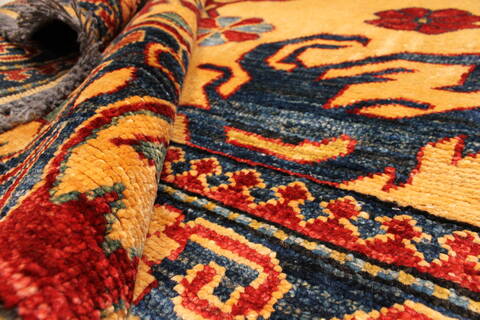 Kazak Yellow Hand Knotted 119 X 159  Area Rug 250-28794 Image 7