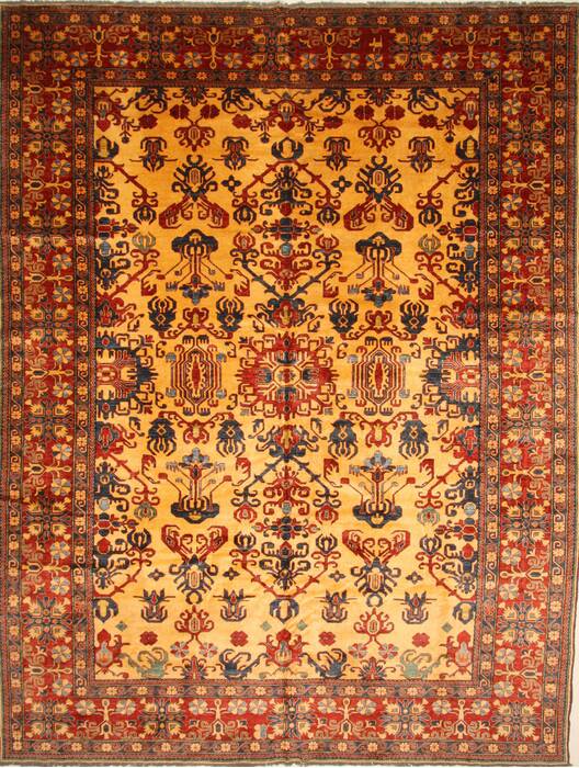 Kazak Yellow Hand Knotted 119 X 159  Area Rug 250-28794 Image 0