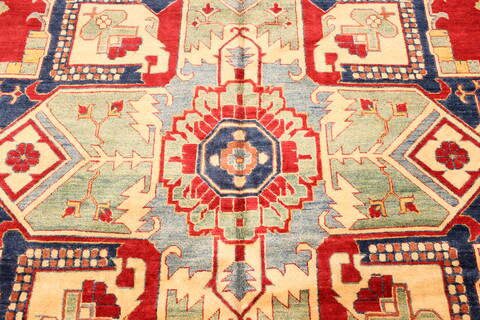 Heriz Red Hand Knotted 116 X 148  Area Rug 250-28796 Image 1
