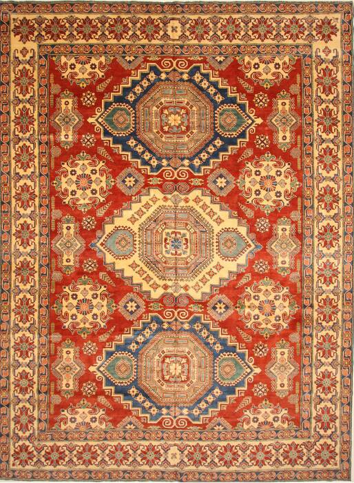 Kazak Red Hand Knotted 117 X 159  Area Rug 250-28800 Image 0