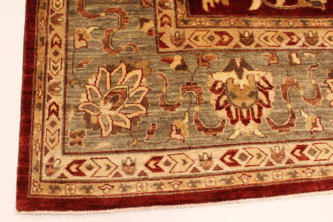 Pishavar Beige Hand Knotted 1110 X 153  Area Rug 250-28802 Image 1