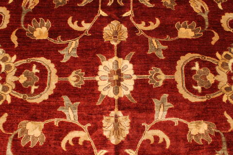 Pishavar Beige Hand Knotted 1110 X 153  Area Rug 250-28802 Image 2