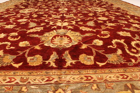 Pishavar Beige Hand Knotted 1110 X 153  Area Rug 250-28802 Image 4