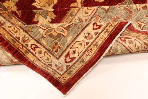 Pishavar Beige Hand Knotted 1110 X 153  Area Rug 250-28802 Image 6
