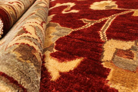 Pishavar Beige Hand Knotted 1110 X 153  Area Rug 250-28802 Image 7