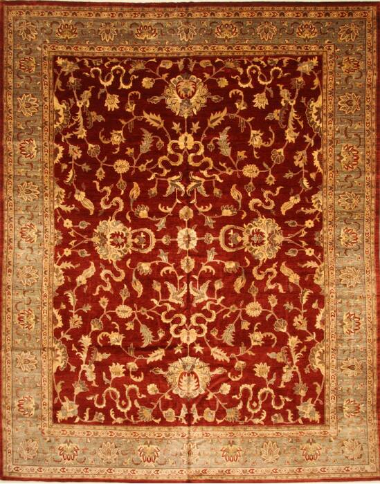 Pishavar Beige Hand Knotted 1110 X 153  Area Rug 250-28802 Image 0