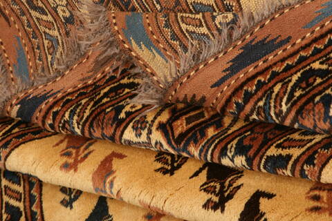 Baluch Yellow Hand Knotted 83 X 111  Area Rug 100-28805 Image 3