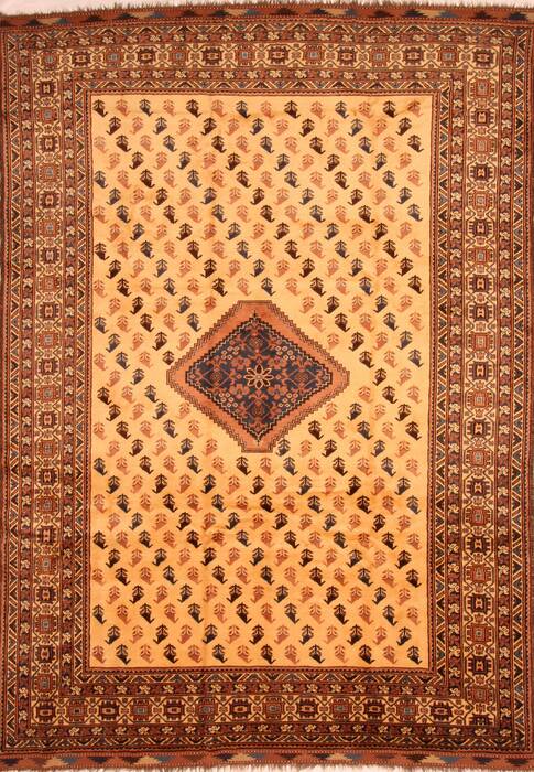 Baluch Yellow Hand Knotted 83 X 111  Area Rug 100-28805 Image 0