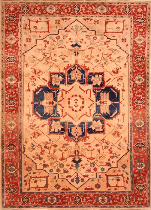 Serapi Beige Hand Knotted 80 X 124  Area Rug 100-28809 Image 0