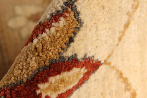 Ziegler Beige Hand Knotted 130 X 203  Area Rug 250-28810 Image 4