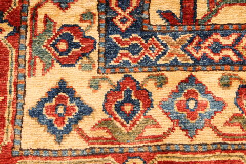 Kazak Yellow Hand Knotted 114 X 165  Area Rug 250-28811 Image 11