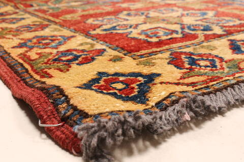 Kazak Yellow Hand Knotted 114 X 165  Area Rug 250-28811 Image 12