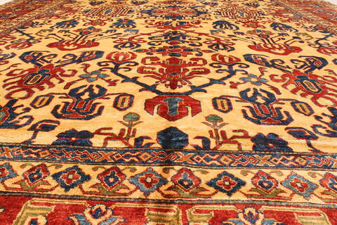 Kazak Yellow Hand Knotted 114 X 165  Area Rug 250-28811 Image 4
