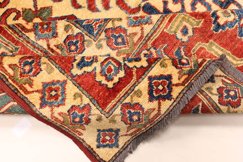 Kazak Yellow Hand Knotted 114 X 165  Area Rug 250-28811 Image 6